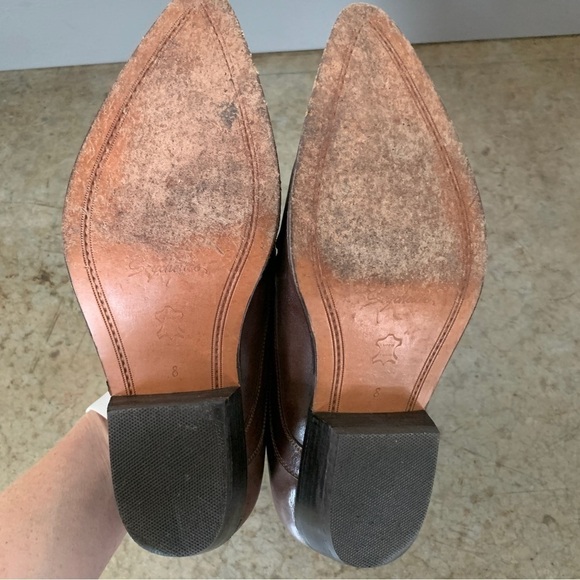 Seychelles Brown Leather Cowgirl Booties Size 8 - Picture 11 of 11